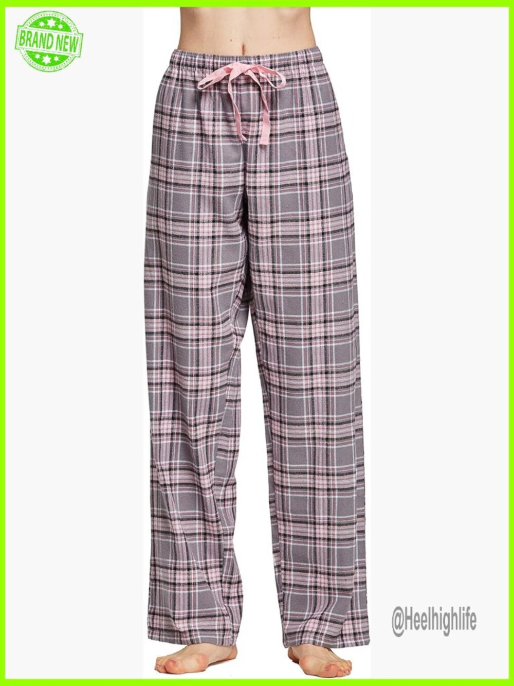 100% Cotton Flannel Pajama Wide Leg Lounge Pants